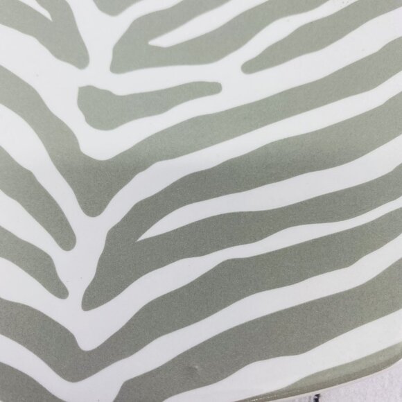 222 Fifth ZEBRA GREY White Square Porcelain Square Appetizer Bread Plates Set 5 - Picture 9 of 11